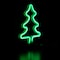 9.5" Green Neon LED Christmas Tree Window Silhouette